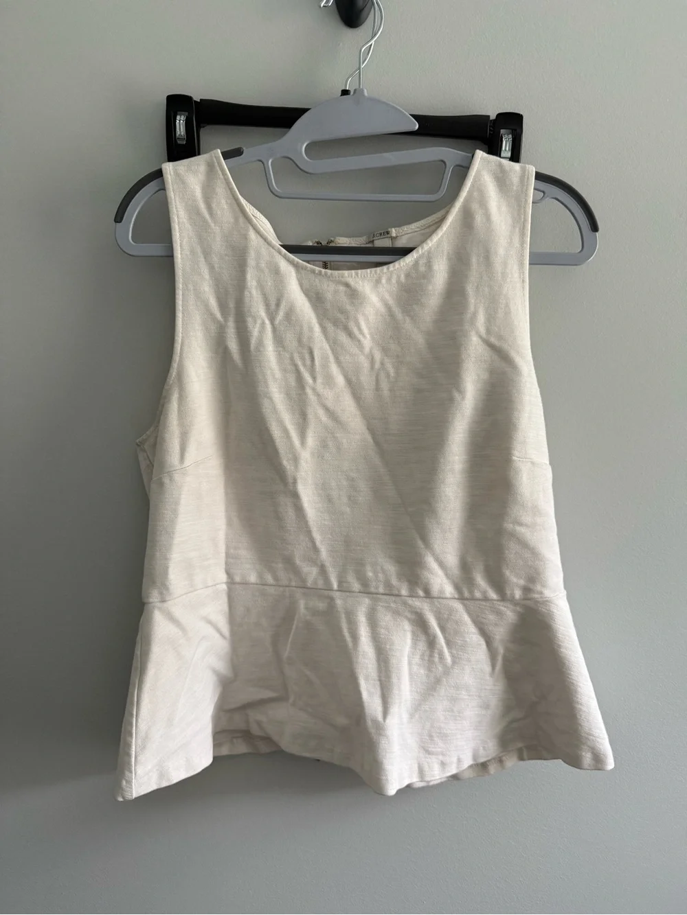 J. Crew Medium Cream Peplum Top